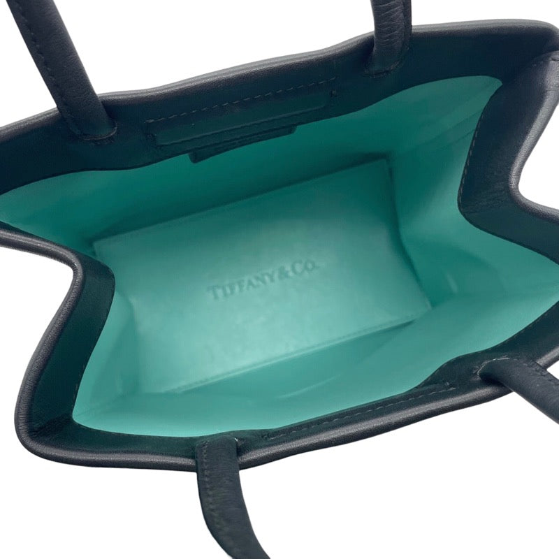 ティファニー TIFFANY＆CO ショッピングトート スモール ブラック レザー レディース トートバッグ