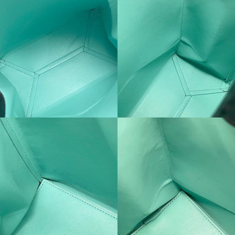 ティファニー TIFFANY＆CO ショッピングトート スモール ブラック レザー レディース トートバッグ
