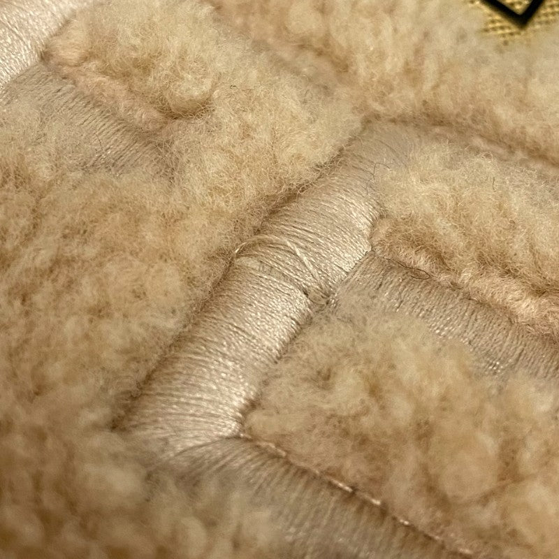 フェンディ FENDI バイザヴェイミニ 8BS067 ベージュ ゴールド金具 ムートン レディース ハンドバッグ ショルダーバッグ