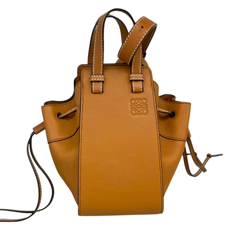 ロエベ LOEWE ハンモック　ドローストリングス　ミニ 314.12.V07 ブラウン レザー レディース ショルダーバッグ