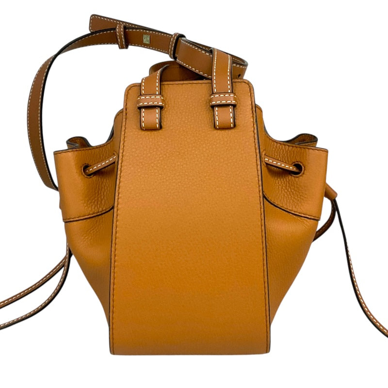 ロエベ LOEWE ハンモック　ドローストリングス　ミニ 314.12.V07 ブラウン レザー レディース ショルダーバッグ