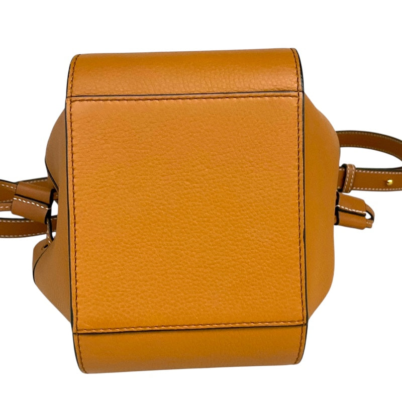 ロエベ LOEWE ハンモック　ドローストリングス　ミニ 314.12.V07 ブラウン レザー レディース ショルダーバッグ