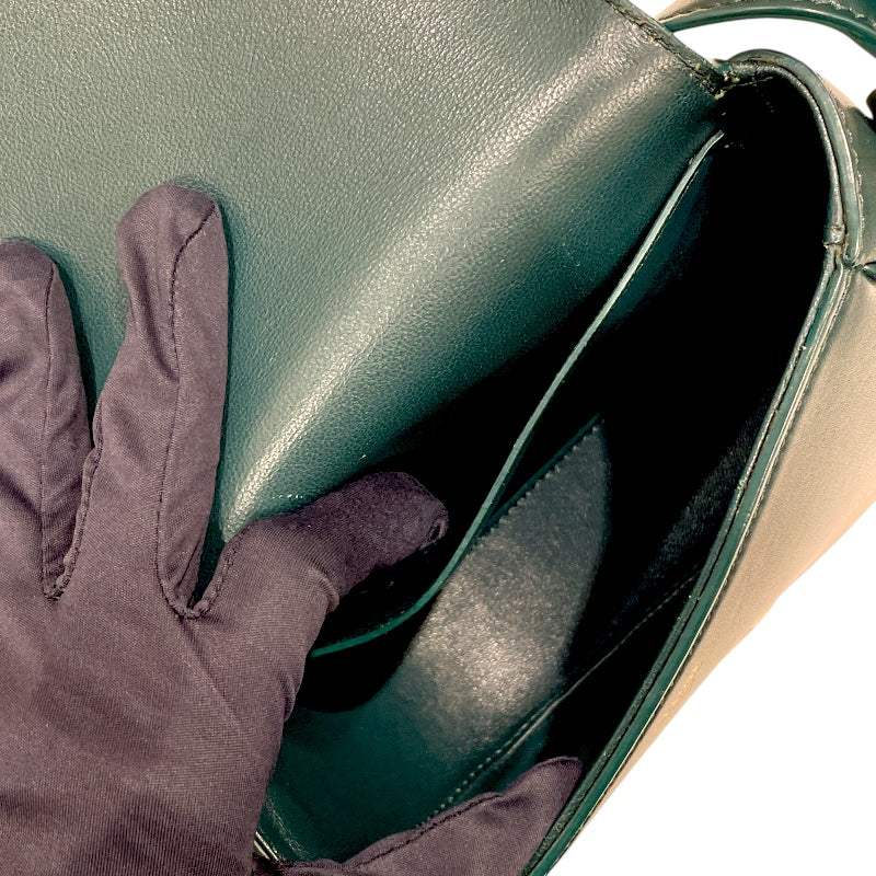 セリーヌ CELINE クレシー スモール 191363 グリーン×ゴールド金具 カーフスキン レディース ショルダーバッグ
