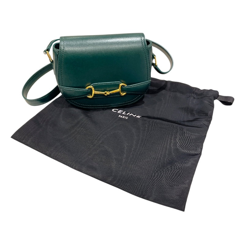 セリーヌ CELINE クレシー スモール 191363 グリーン×ゴールド金具 カーフスキン レディース ショルダーバッグ