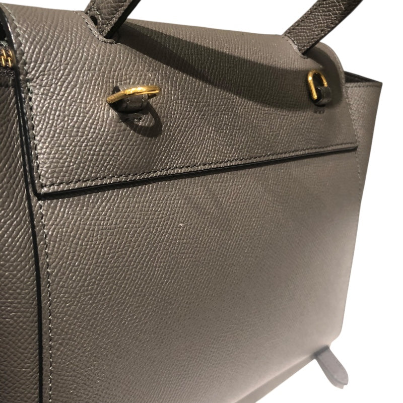 セリーヌ CELINE ベルトバッグナノ 189003 グレー ドラムドカーフ レディース ハンドバッグ