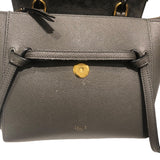 セリーヌ CELINE ベルトバッグナノ 189003 グレー ドラムドカーフ レディース ハンドバッグ