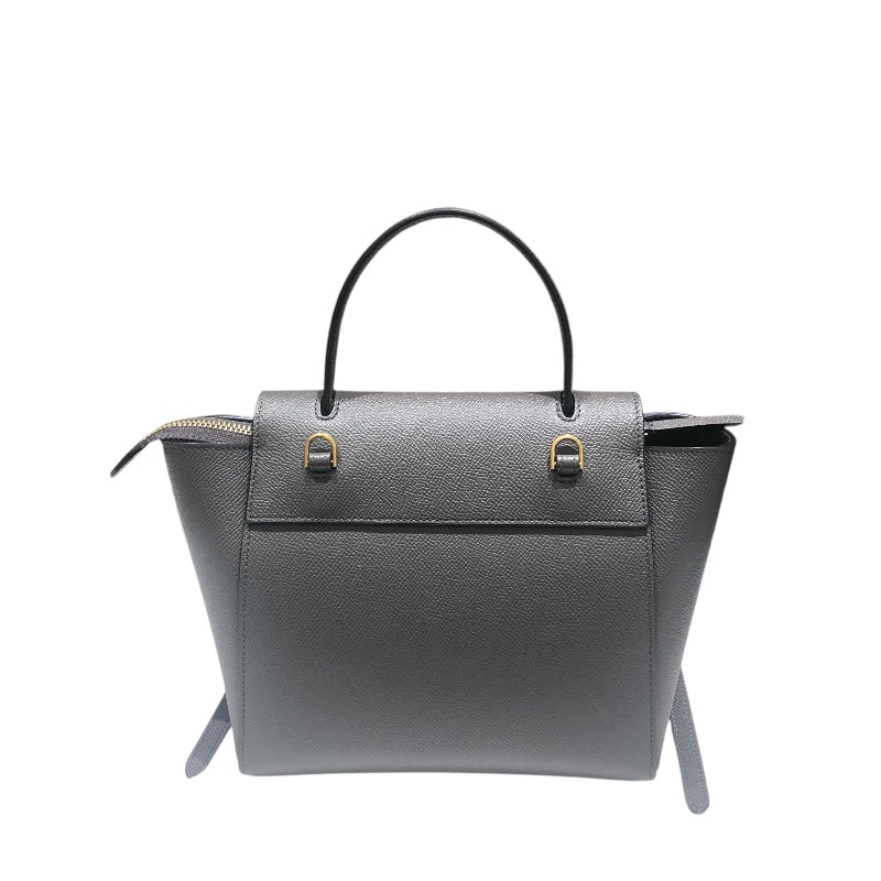セリーヌ CELINE ベルトバッグナノ 189003 グレー ドラムドカーフ レディース ハンドバッグ