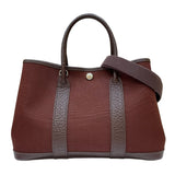 エルメス HERMES ガーデンパーティTPM □J刻印 ブラウン シルバー金具 トワル・ブッフル レディース トートバッグ