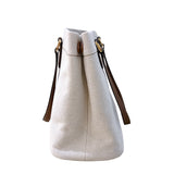 プラダ PRADA ロゴトートバッグ 1BG356 アイボリー/ブラウンGD金具 キャンバス/レザー レディース トートバッグ