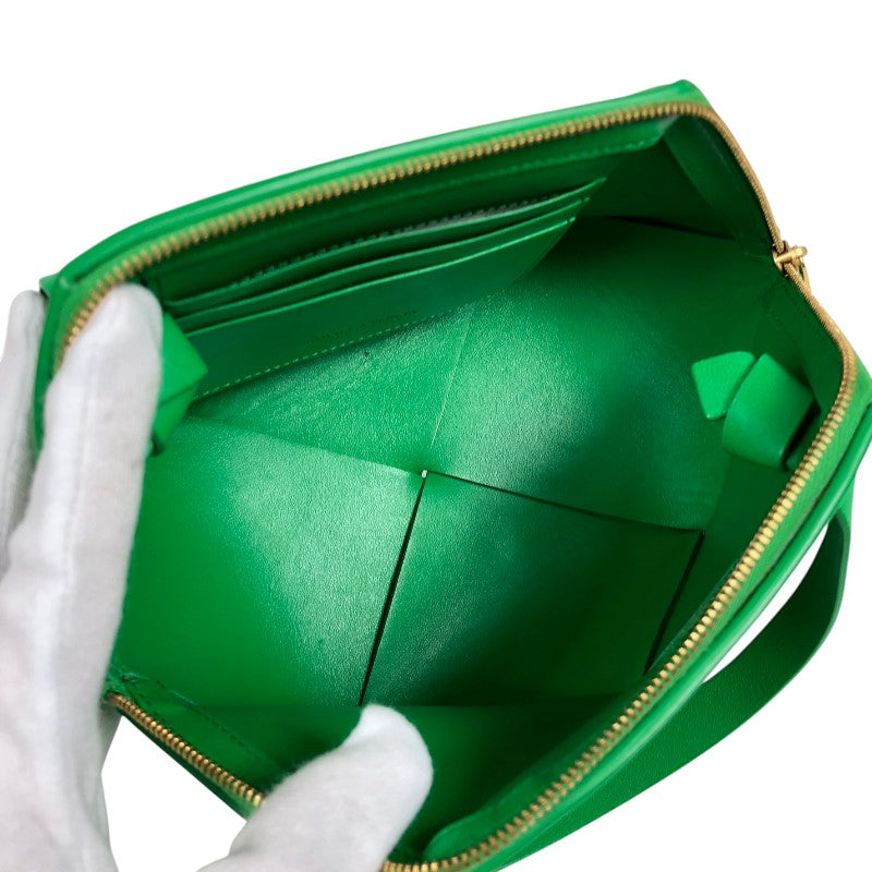 ボッテガ・ヴェネタ BOTTEGA VENETA ザ ポーチ クロスボディ ショルダーバッグ 666693 パラキート レザー レディース ショルダーバッグ