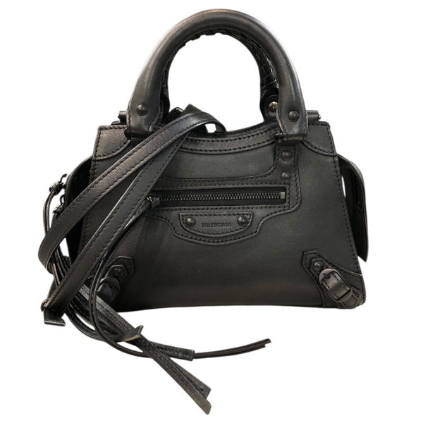 バレンシアガ BALENCIAGA ネオクラシックシティ ミニ 638524 ブラック レザー レディース ショルダーバッグ