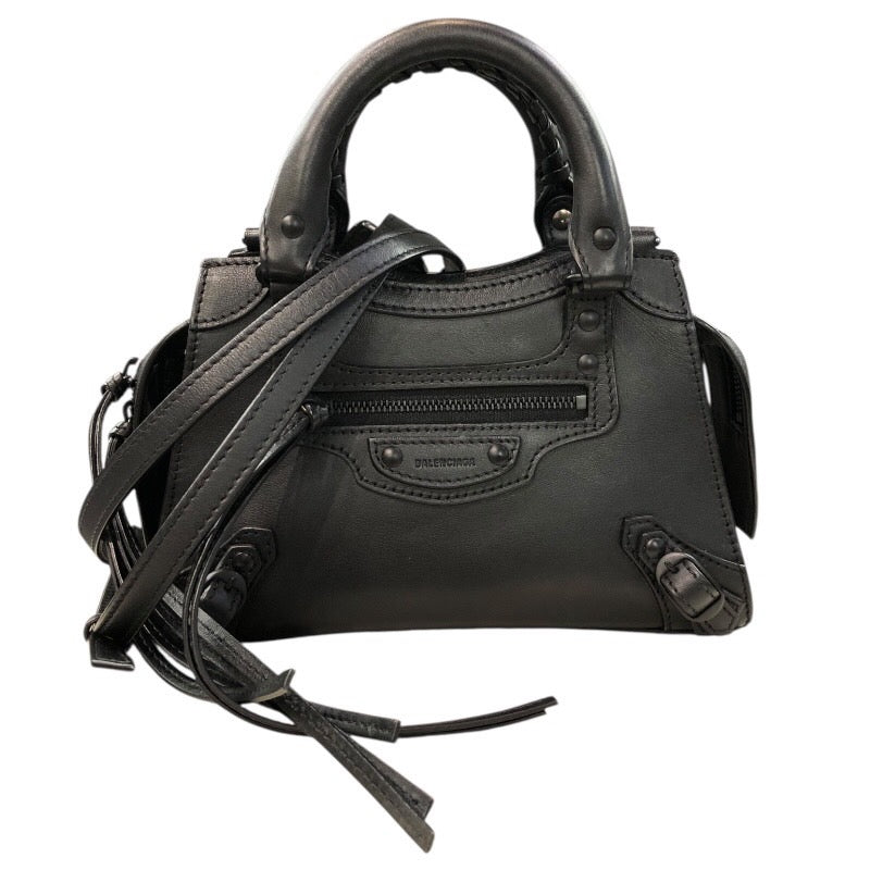 バレンシアガ BALENCIAGA ネオクラシックシティ ミニ 638524 ブラック レザー レディース ショルダーバッグ