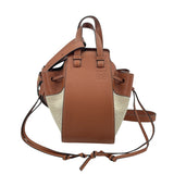 ロエベ LOEWE ハンモック ドローストリングスバッグ ミニ A538V07X11 ブラウン アナグラムジャガード レディース ショルダーバッグ