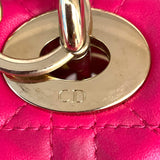 クリスチャン・ディオール Christian Dior ﾚﾃﾞｨﾃﾞｨｵｰﾙ ﾐﾃﾞｨｱﾑ ピンク ラムスキン レディース ショルダーバッグ