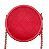 シャネル CHANEL ラウンドチェーンクラッチ AP0060 27番台 レッド ラム レディース ショルダーバッグ