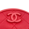 シャネル CHANEL ラウンドチェーンクラッチ AP0060 27番台 レッド ラム レディース ショルダーバッグ