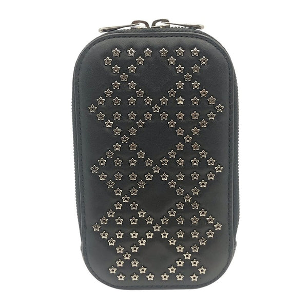 クリスチャン・ディオール Christian Dior フォンホルダー S0872BNHB ブラック×SV金具 レザー レディース ショルダーバッグ