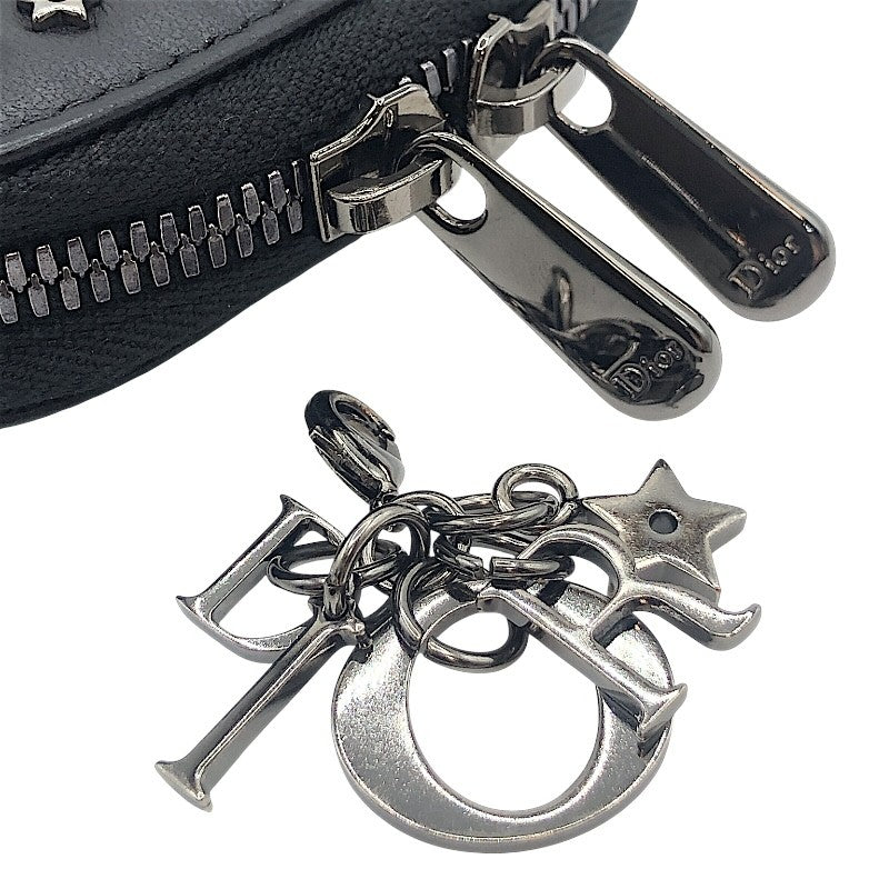 クリスチャン・ディオール Christian Dior フォンホルダー S0872BNHB ブラック×SV金具 レザー レディース ショルダーバッグ