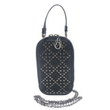 クリスチャン・ディオール Christian Dior フォンホルダー S0872BNHB ブラック×SV金具 レザー レディース ショルダーバッグ