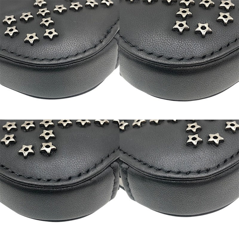 クリスチャン・ディオール Christian Dior フォンホルダー S0872BNHB ブラック×SV金具 レザー レディース ショルダーバッグ