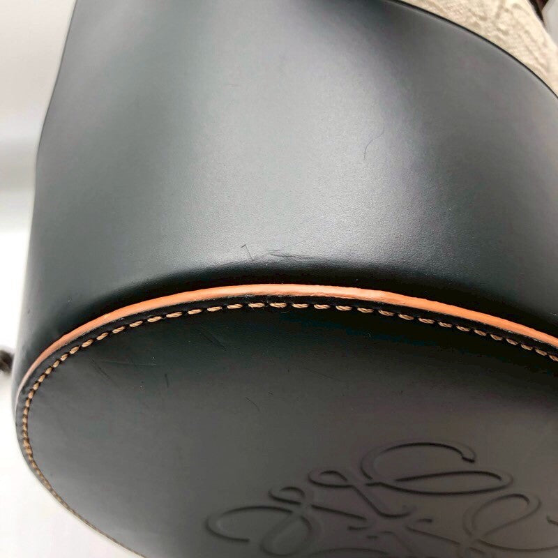 ロエベ LOEWE バルーンバッグ　ミディアム ナチュラル・ブラック アナグラムジャカード・カーフ レディース ショルダーバッグ