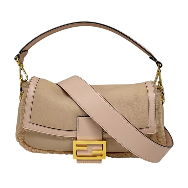 フェンディ FENDI バゲットバッグ 8BR600 ピンク ムートン レディース ショルダーバッグ