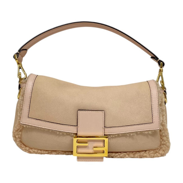 フェンディ FENDI バゲットバッグ 8BR600 ピンク ムートン レディース ショルダーバッグ