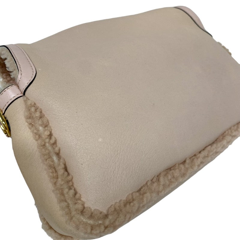 フェンディ FENDI バゲットバッグ 8BR600 ピンク ムートン レディース ショルダーバッグ