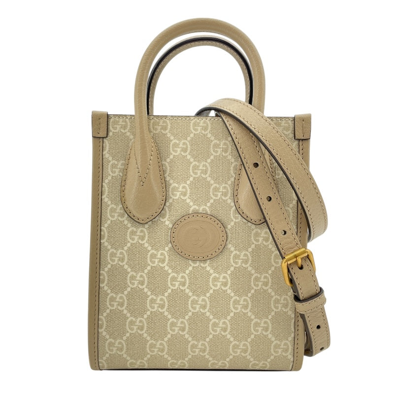 グッチ GUCCI ミニトート 671623 ベージュ GGスプリームキャンバス レディース トートバッグ
