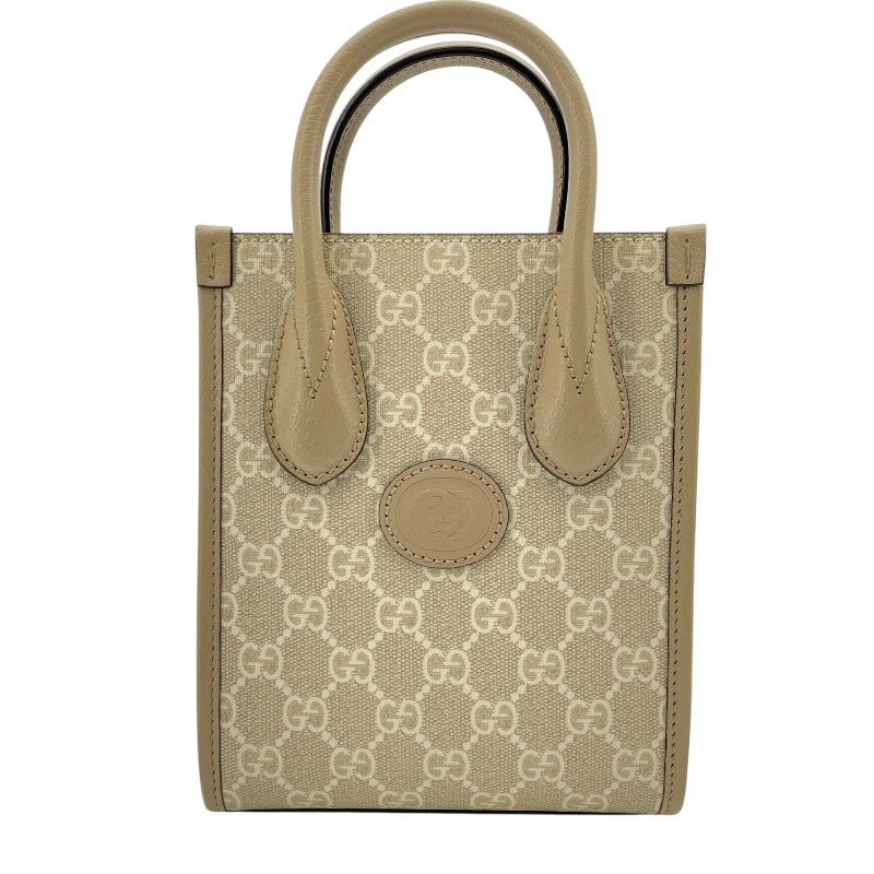 グッチ GUCCI ミニトート 671623 ベージュ GGスプリームキャンバス レディース トートバッグ
