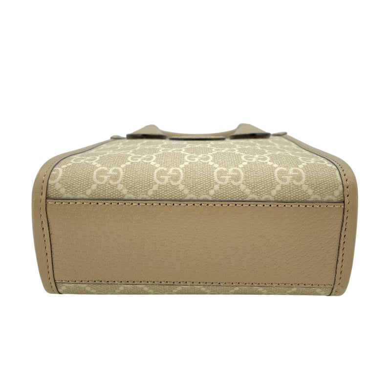 グッチ GUCCI ミニトート 671623 ベージュ GGスプリームキャンバス レディース トートバッグ