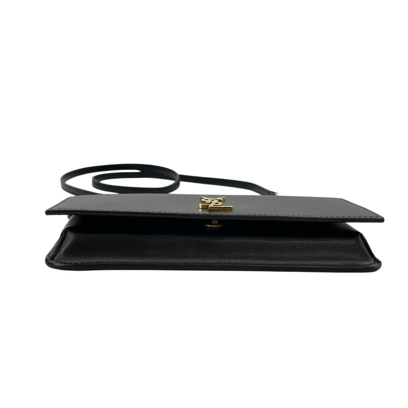 サンローラン SAINT LAURENT カサンドラ フォンホルダー 635095 ブラック カーフ レディース ショルダーバッグ