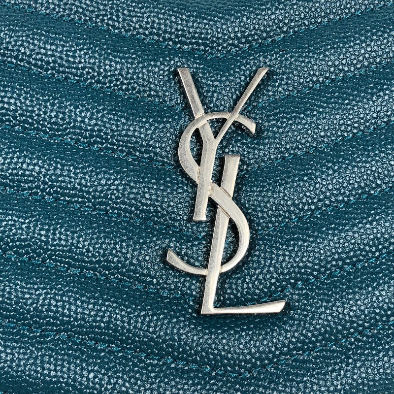 サンローラン SAINT LAURENT ルー ミニショルダーバッグ 612579 グリーン シルバー金具 ソフトグレインカーフ レディース ショルダーバッグ