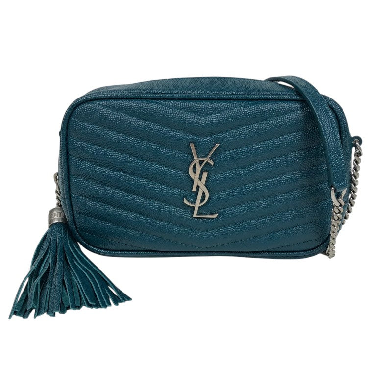 サンローラン SAINT LAURENT ルー ミニショルダーバッグ 612579 グリーン シルバー金具 ソフトグレインカーフ レディース ショルダーバッグ