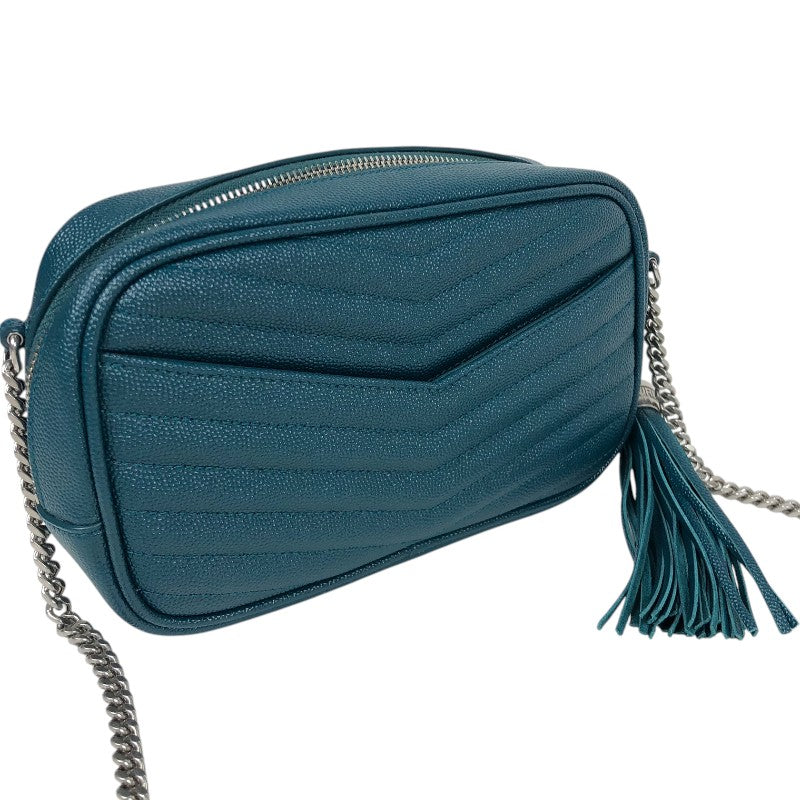 サンローラン SAINT LAURENT ルー ミニショルダーバッグ 612579 グリーン シルバー金具 ソフトグレインカーフ レディース ショルダーバッグ