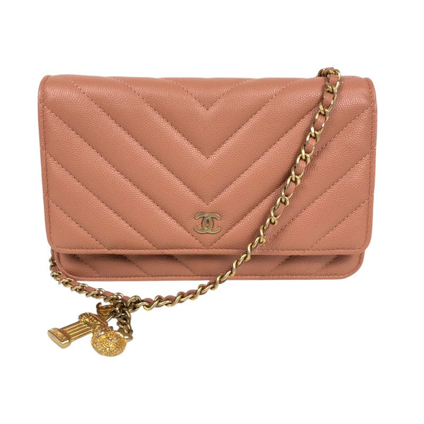CHANEL ゴールドチェーン ベルト ピンク 楽天市場】CHANEL シャネル ミニチェーンウォレット パール