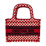クリスチャン・ディオール Christian Dior ブックトート ミニ ディオールアムール ハンドバッグ S5475ZBBE レッド・ホワイト ジャガード レディース ハンドバッグ