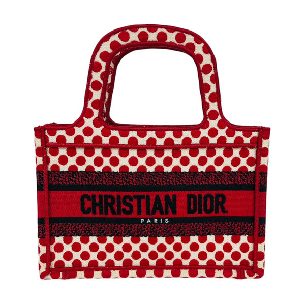 クリスチャン・ディオール Christian Dior ブックトート ミニ ディオールアムール ハンドバッグ S5475ZBBE レッド・ホワイト ジャガード レディース ハンドバッグ