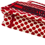 クリスチャン・ディオール Christian Dior ブックトート ミニ ディオールアムール ハンドバッグ S5475ZBBE レッド・ホワイト ジャガード レディース ハンドバッグ
