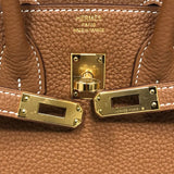 エルメス HERMES バーキン25 W刻 ゴールド ゴールド金具 トゴ レディース ハンドバッグ
