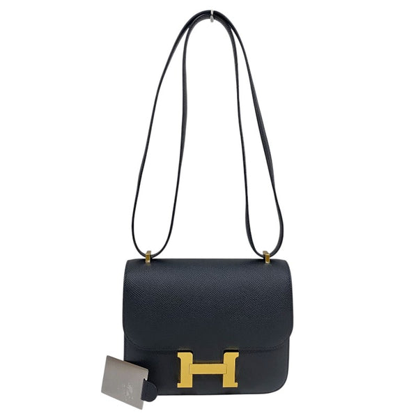 エルメス HERMES コンスタンス3 ミニ W刻 ブラック ゴールド金具 エプソン レディース ショルダーバッグ