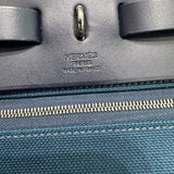 エルメス HERMES エールバッグジップMM D刻印 ネイビー・ダークグリーン トワル・ハンター レディース ハンドバッグ