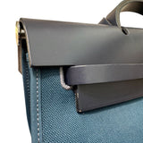 エルメス HERMES エールバッグジップMM D刻印 ネイビー・ダークグリーン トワル・ハンター レディース ハンドバッグ