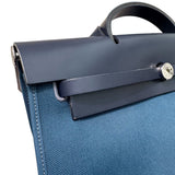 エルメス HERMES エールバッグジップMM D刻印 ネイビー・ダークグリーン トワル・ハンター レディース ハンドバッグ
