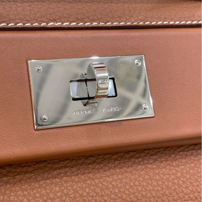 エルメス HERMES ヴァンキャトル29 Y刻 ゴールド/シルバー金具 トゴ ユニセックス ハンドバッグ