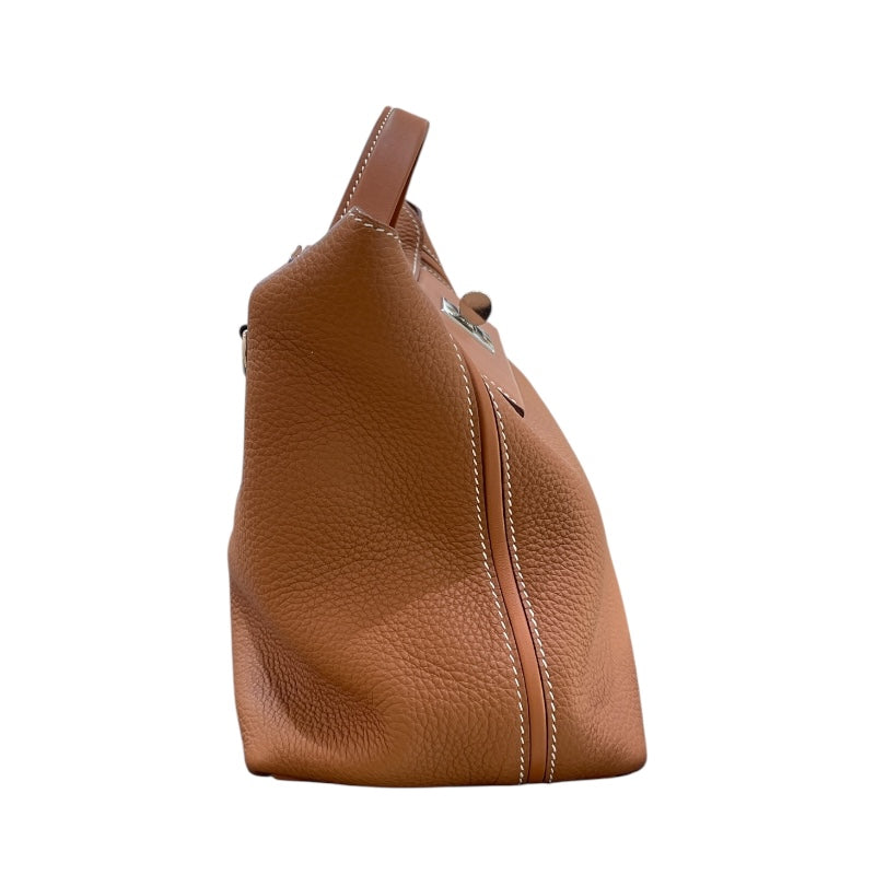 エルメス HERMES ヴァンキャトル29 Y刻 ゴールド/シルバー金具 トゴ ユニセックス ハンドバッグ