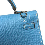 エルメス HERMES タイニーケリー □O刻 セレスト SV金具 エプソン レディース ハンドバッグ