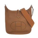 エルメス HERMES エヴリン3PM W刻 ゴールド シルバー金具 トリヨン レディース ショルダーバッグ