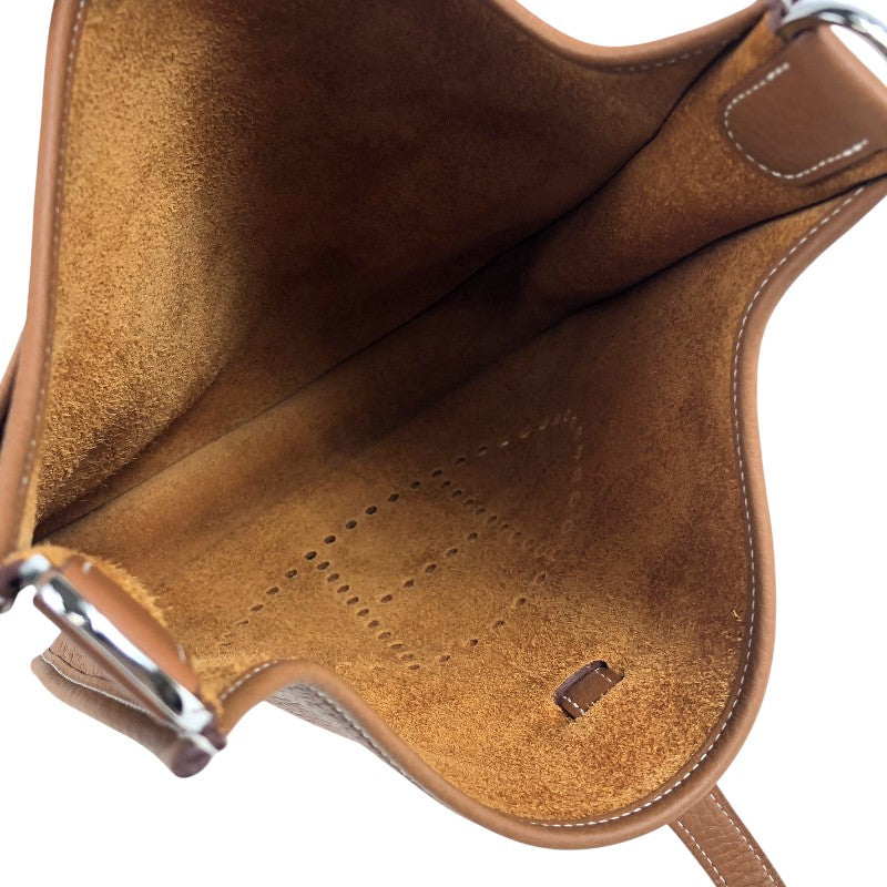 エルメス HERMES エヴリン3PM W刻 ゴールド シルバー金具 トリヨン レディース ショルダーバッグ