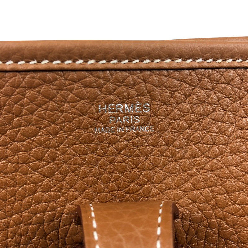 エルメス HERMES エヴリン3PM W刻 ゴールド シルバー金具 トリヨン レディース ショルダーバッグ